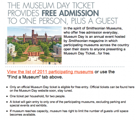 museum day information