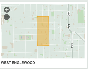 map of Englewood neighborhood chicago